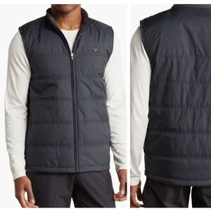 Travis Mathew Cold Heart Vest Black Quilted Vest Sz XXL